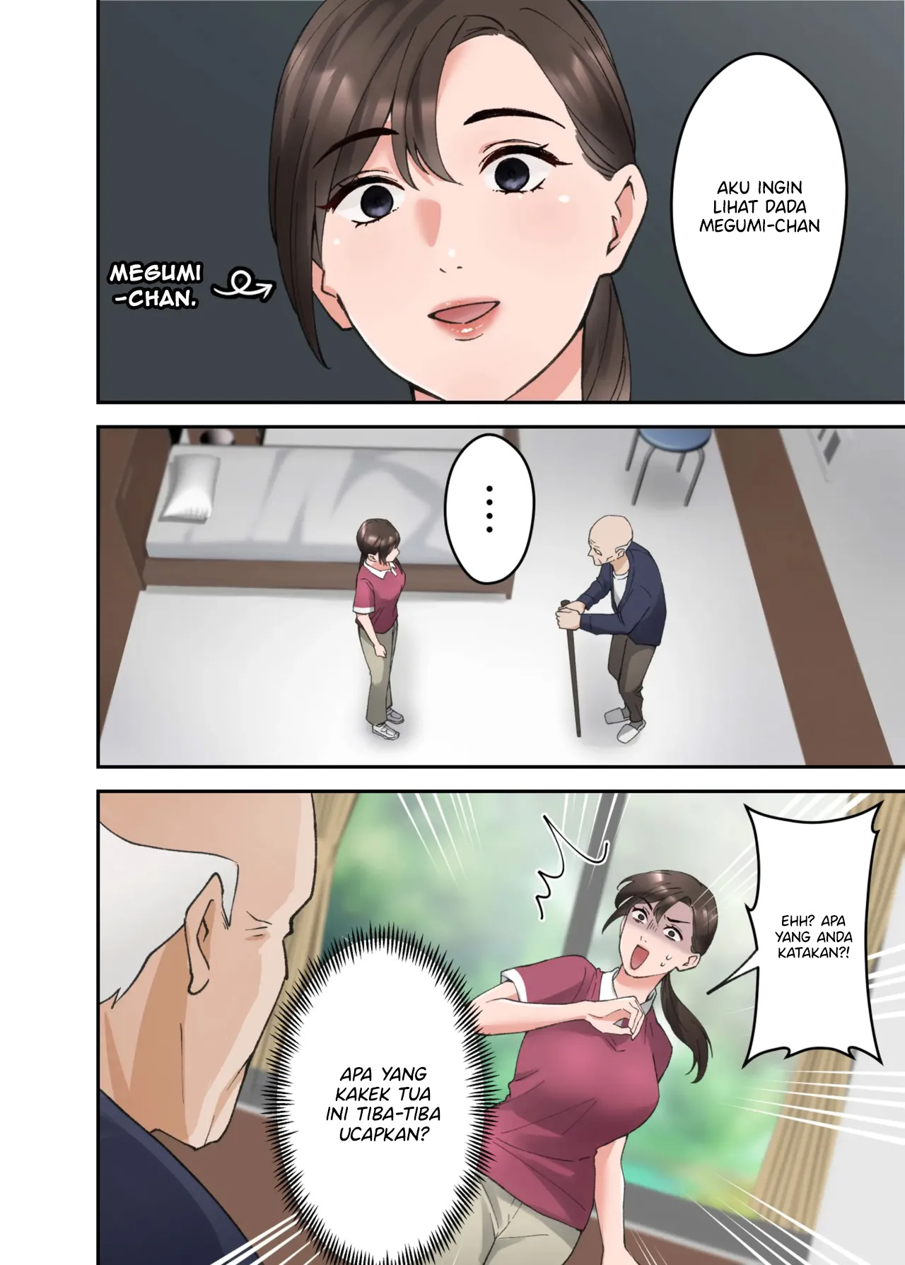 Hitozuma no Kaigoshi ga Yoboyobo Jii-san ni Ikasare Makuru Hanashi - Chapter 1 8
