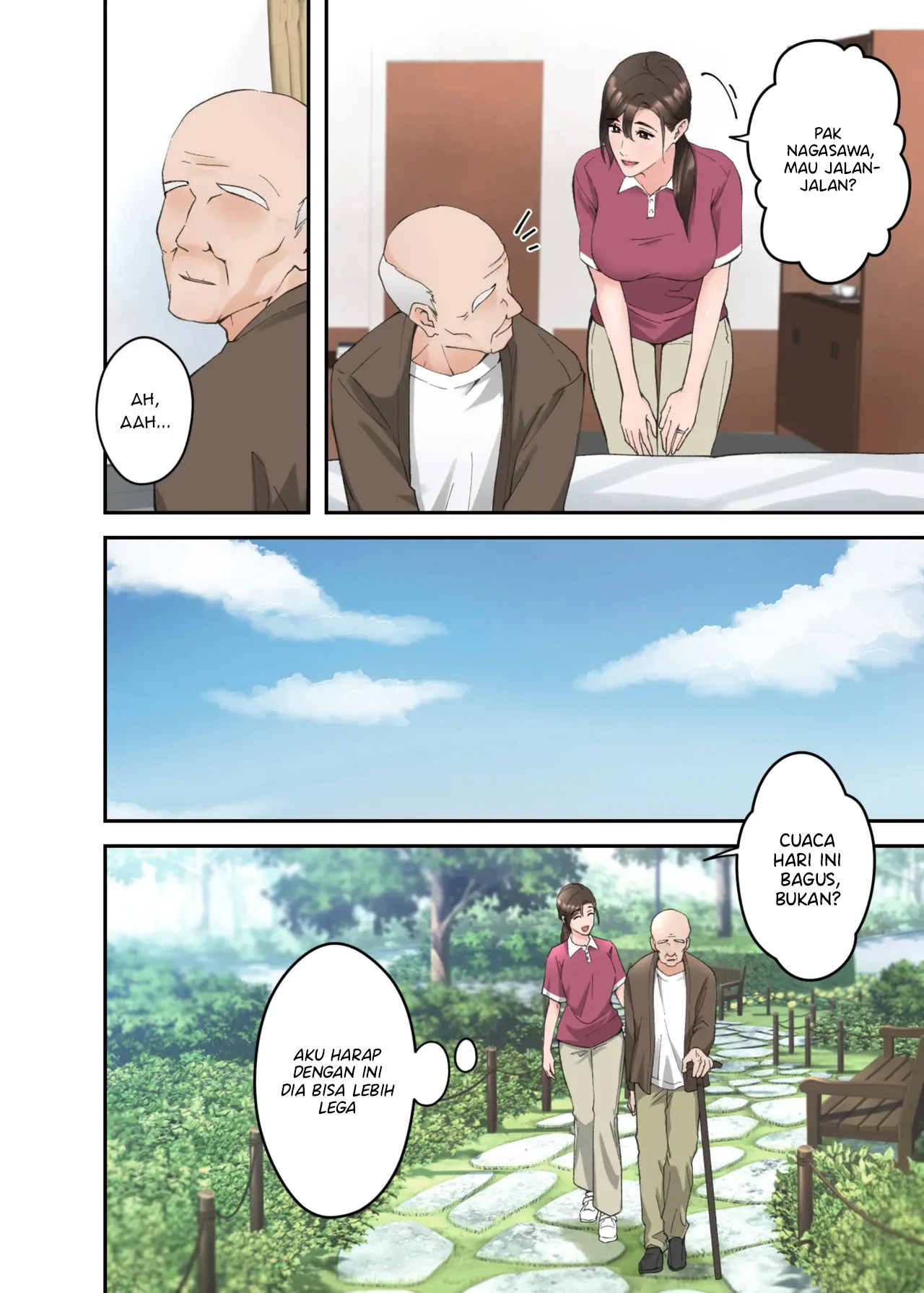 Hitozuma no Kaigoshi ga Yoboyobo Jii-san ni Ikasare Makuru Hanashi - Chapter 1 4