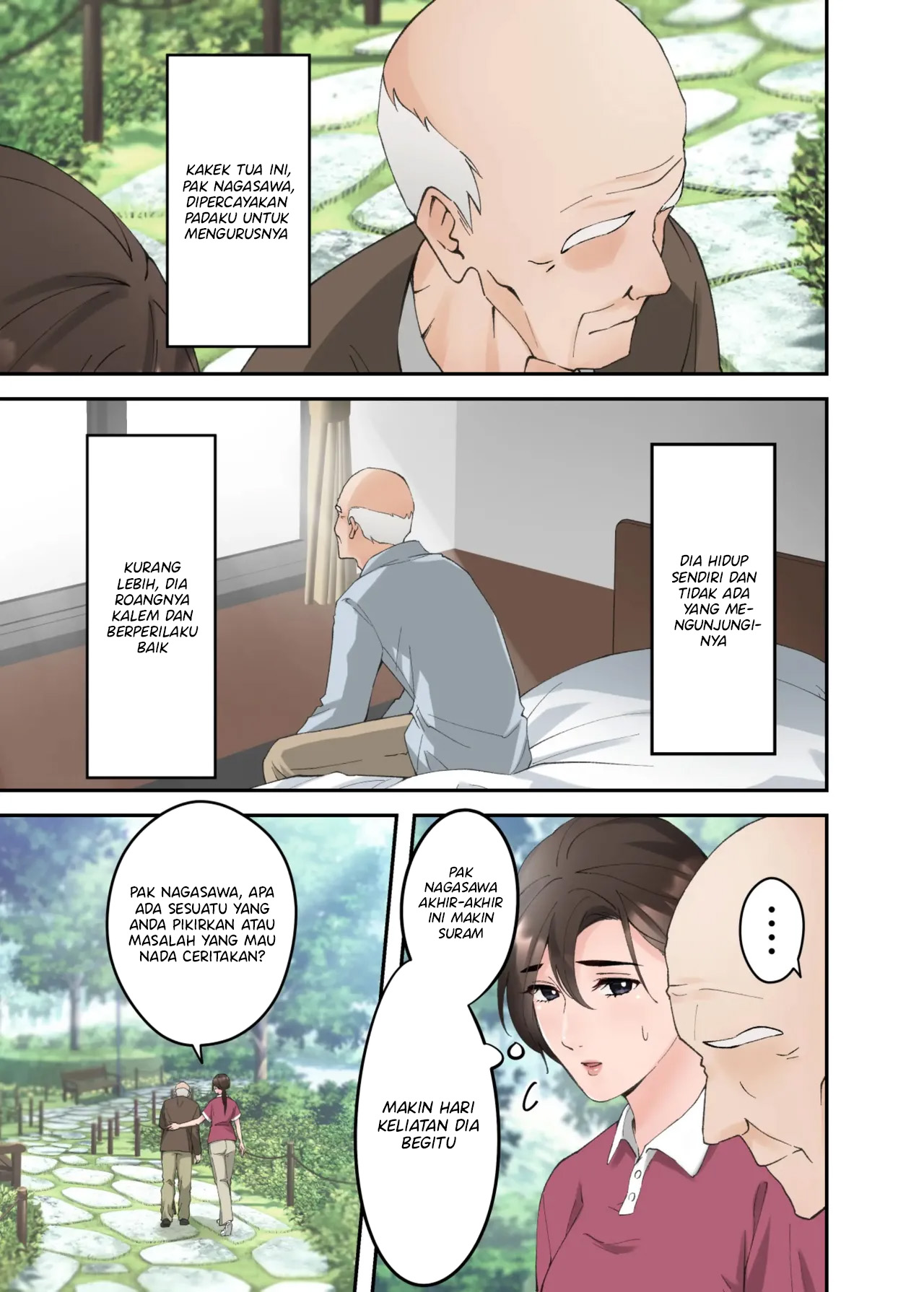 Hitozuma no Kaigoshi ga Yoboyobo Jii-san ni Ikasare Makuru Hanashi - Chapter 1 5